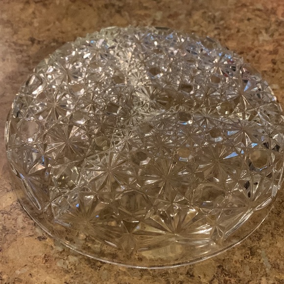 Crystal glass three divider platter - Picture 4 of 5